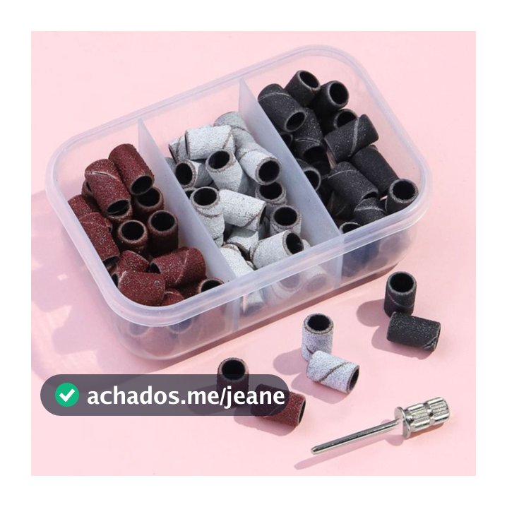 Kit 75 Refil Lixa Unha Motor Manicure Pedicure Gramaturas Mista Profissional Atacado Pronta Entrega