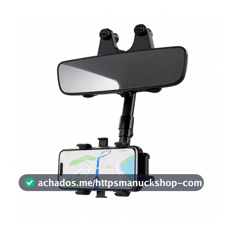 Suporte para Celular Universal de Retrovisor Carro Extensível Giro 360º Ajustável