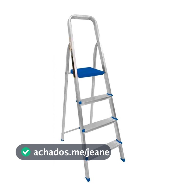 Escada Alumínio Pratik 4 Degraus Uso Doméstico