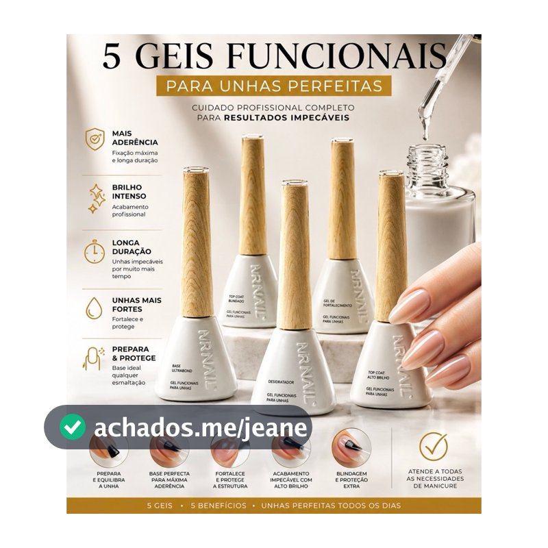 Preparadores para Alongamento e Esmalte em Gel | Linha Profissional MR NAIL | 5 Géis Profissionais Alta Durabilidade