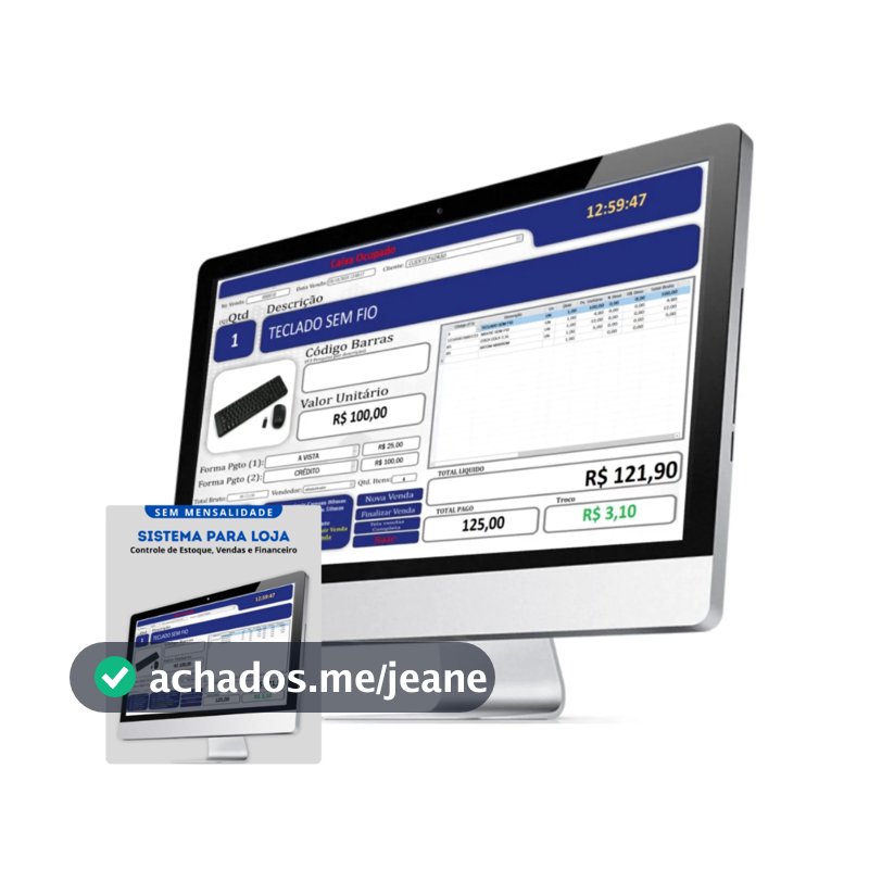 Sistema P/ Loja, Controle De Estoque, Pdv, Caixa, Vendas
