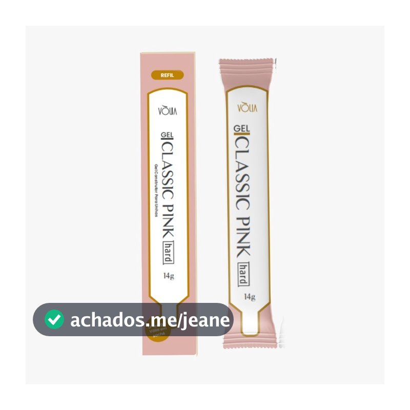 Refil Sache Gel Classic Pink HARD Bisnaga - Volia -14g