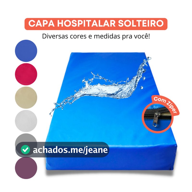 Capa Colchão Solteiro Impermeável Protetor Hospitalar Antixixi Antialérgica Antiácaro Silencioso