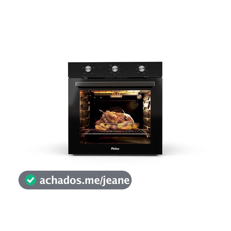 Forno Elétrico de Embutir Philco 86L Preto Vidro Duplo PFE85