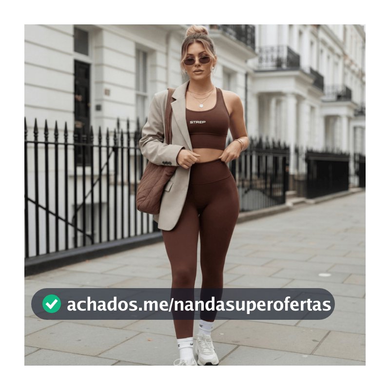 Conjunto Feminino Fitness Academia Treino Dia a Dia Esportes Top + Calça Zero Transparência