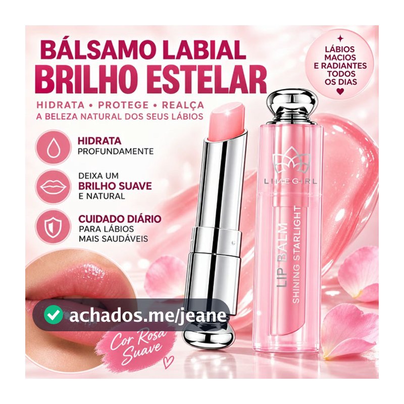 【LIMEGIRL】Lip Balm Hidratante Labial Rosa À Prova D'Água L-0201