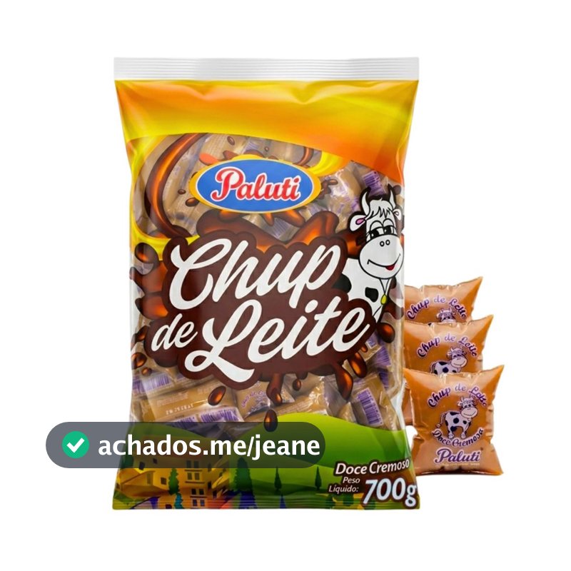 Chup Chup Doce De Leite C/50 Unidades 700g Paluti
