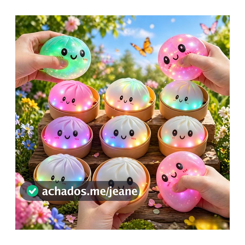 Não-Tóxico TPR LED Glitter Bolinho Mole 8.5cm Estiramento Lento Squeeze Fidget Seguro Sensorial Jogar Brinquedo Para Cri