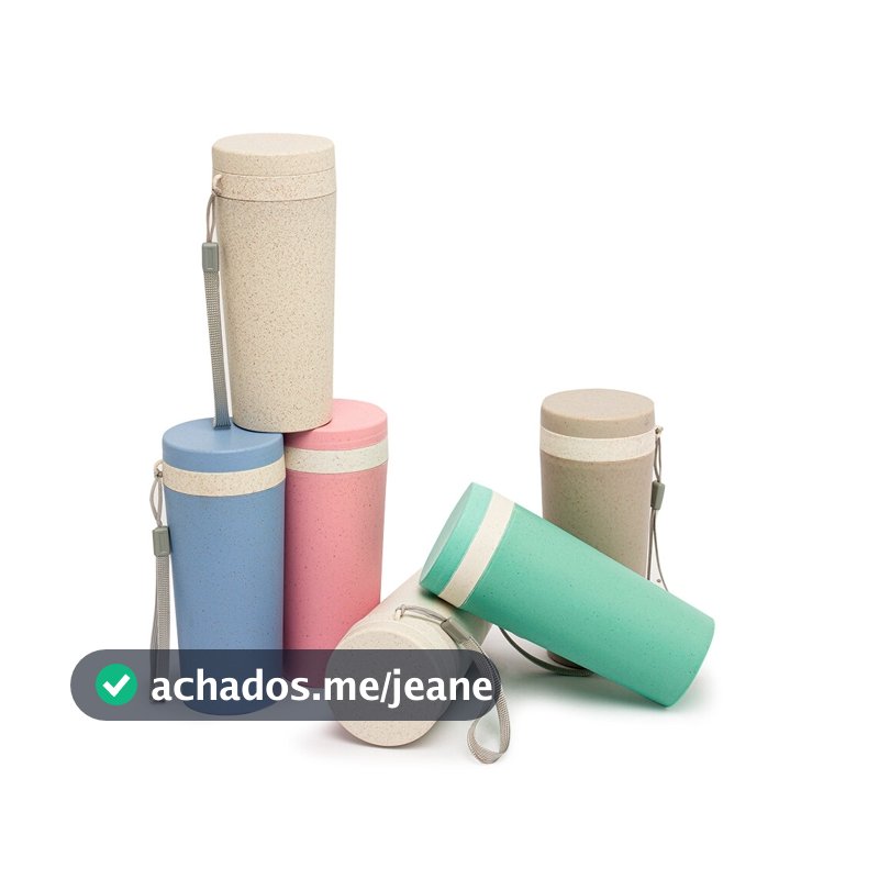Kit 10 Unidades Copo Fibra de Bambu 350ml