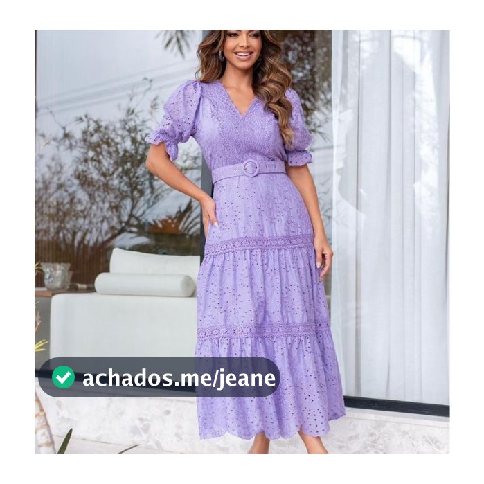 Vestido Elegante Em Lese De Algodão Moda Modesta