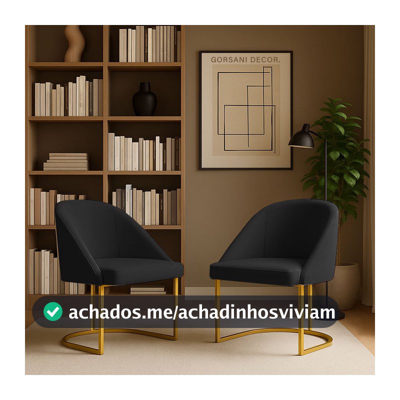 Kit 2 Cadeira Lua Base De Ferro/Sala/Escritório/Quartos/Varias Cores