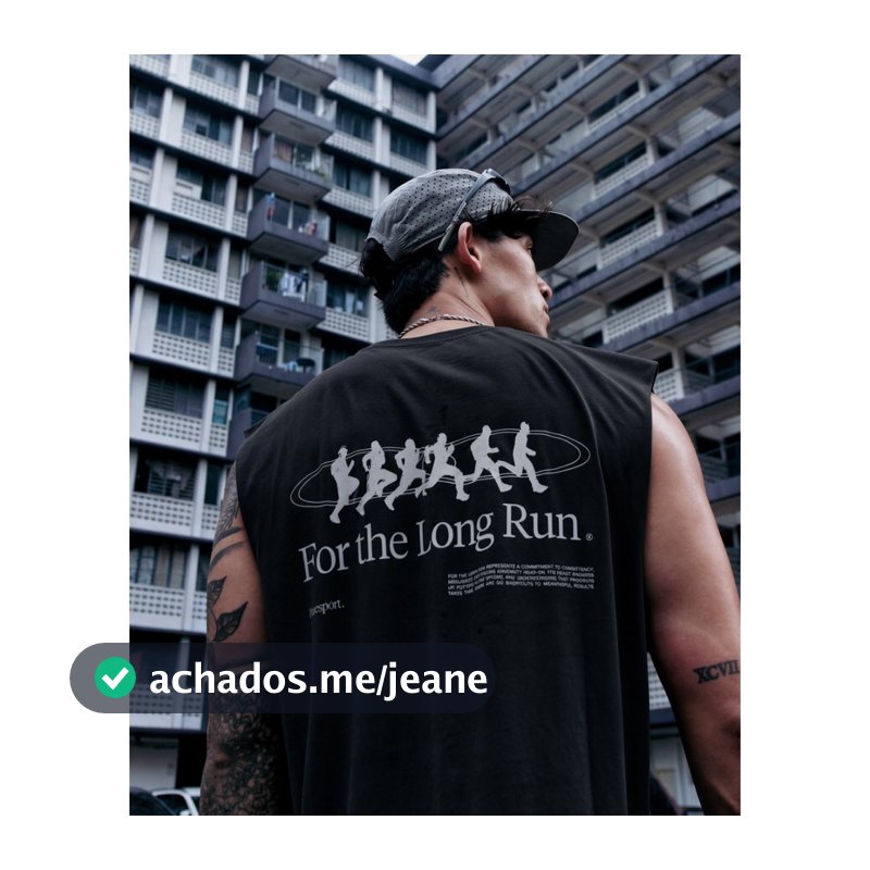 Regata Oversized Treino Academia For The Long Run 100% Algodão Unissex Corrida Hybrid Hibrido