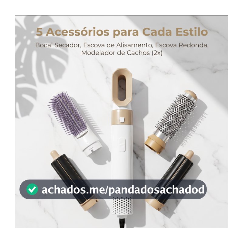 secador de cabelo escova de ar quente 5 em 1 modelador de cabelo 110v ou 220v