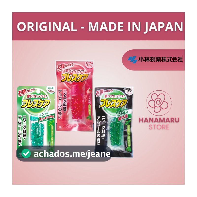 Cápsulas pastilhas refrescantes de hálito fresco previne mau hálito Kobayashi Breath Care - Direto do Japão