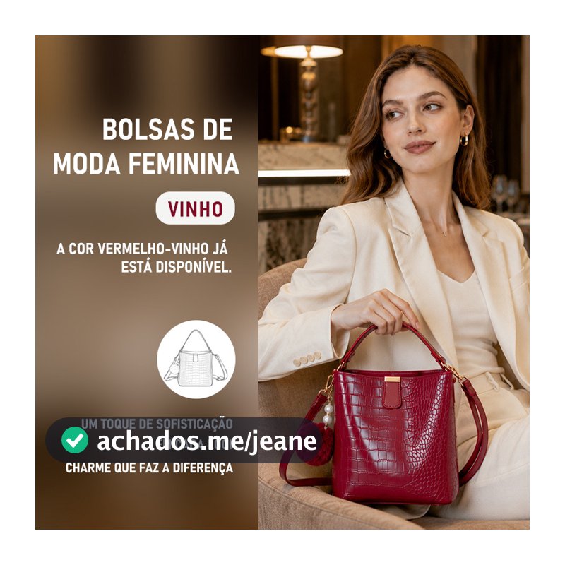 JAMI JAMI Bolsa Média De Ombro Crossbody Com Alça Transversal Feminina De Couro PU B747