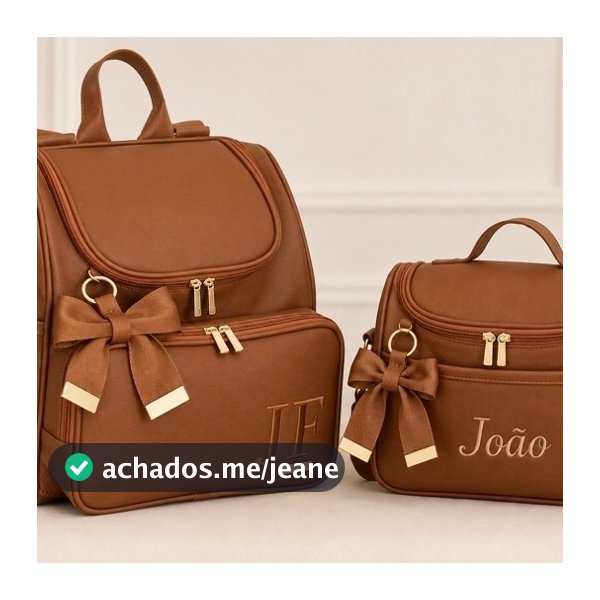Kit de mochila e frasqueira maternidade personalizada  menina e menino Blessy baby