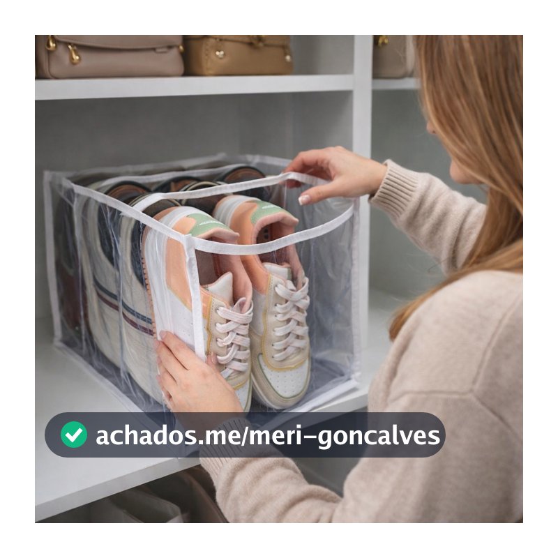1 Sapateira/organizador colmeia de sapatos transparente com 5 nichos - ORGANIZALUX