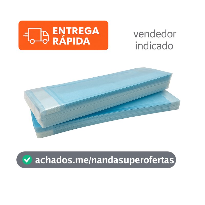 Envelope de Esterilização 9cm x23cm–Autoclave – Ideal para Manicure, Pedicure, Estética e Podologia
