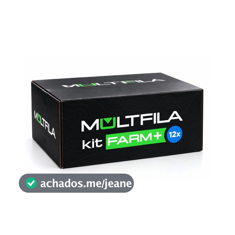 Kit Farm 12kg Filamento PLA Multfila 1,75mm | 12 Rolos de 1kg Branco ou Preto | Impressão 3D FDM