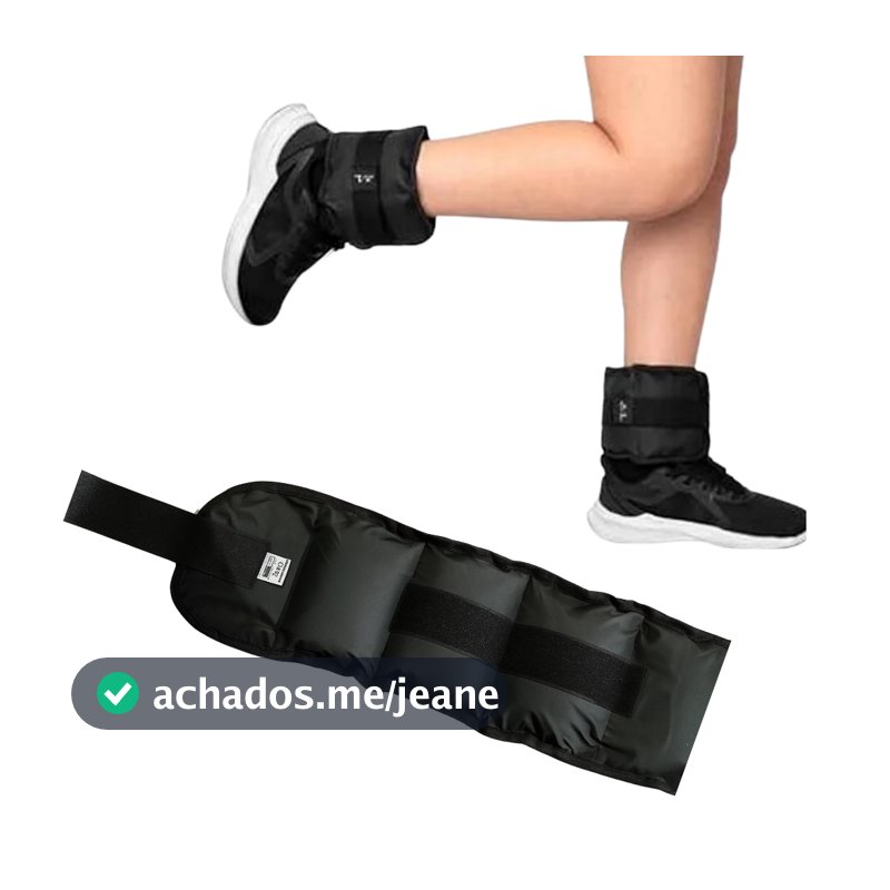Caneleira Tornozeleira de Peso UNIDADE de 500G 1KG 2KG 3KG 4KG 5KG Preta Rosa Exercício Musculação Fisioterapia Academia