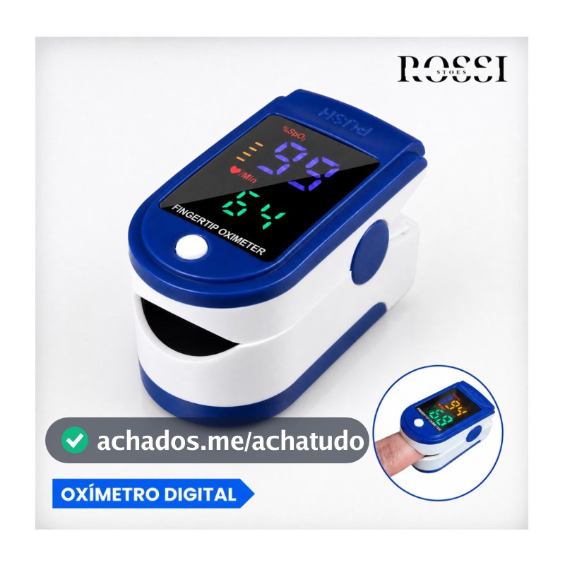 Oximetro Dedo Digital Medidor De Saturação e Frequência Cardíaca Portátil