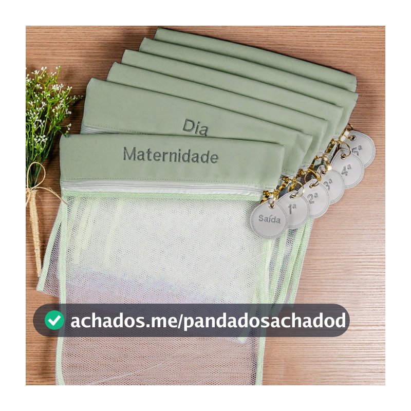 Kit 4 Saquinho Maternidade Bebê Organizador de Roupa Multiuso Viagem Nylon 34x34cm