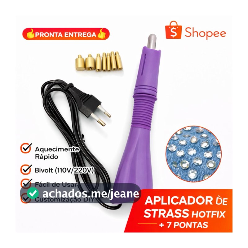 Aplicador de strass bivolt 110/220 luxo das Larceira