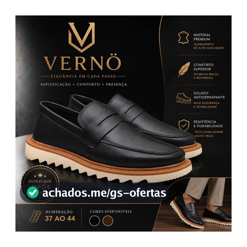 Sapato Social Mocassim Masculino Casual Sola Tratorado Confortável Oxford Moderno Trabalho Dia a Dia