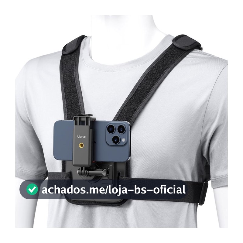 ULANZI CM028 Suporte Peitoral Ajustável para Câmeras de Ação e Celular POV Vertical/Horizontal