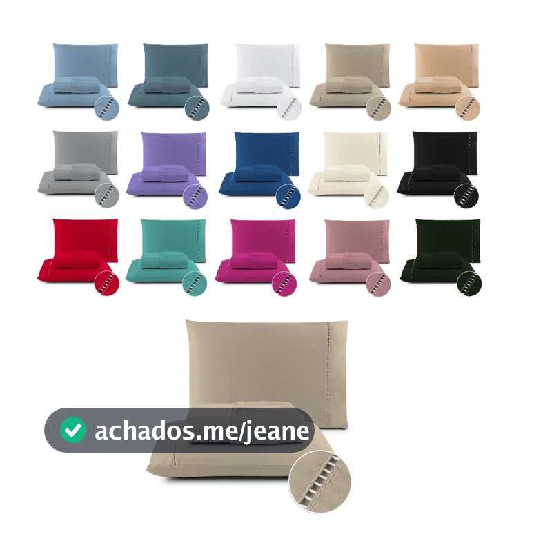 Roupa de Cama Micropercal 02 E 03 Peças 400 Fios Cama Solteiro Casal Queen King
