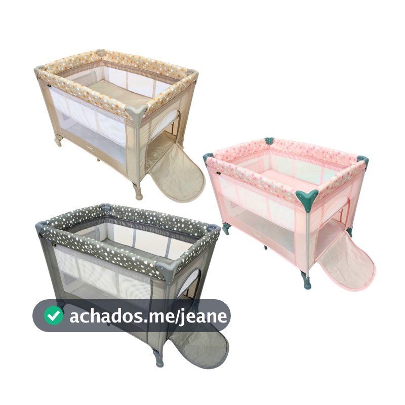 Berço Portátil Infantil Cercado Desmontável Lune Maxi Baby