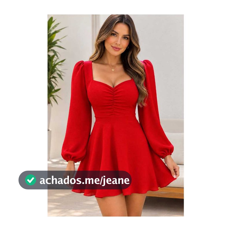 Vestido curto Feminino com short interno manga longa, com bojo macaquinho, tecido duna premium, tamanhos, M e G