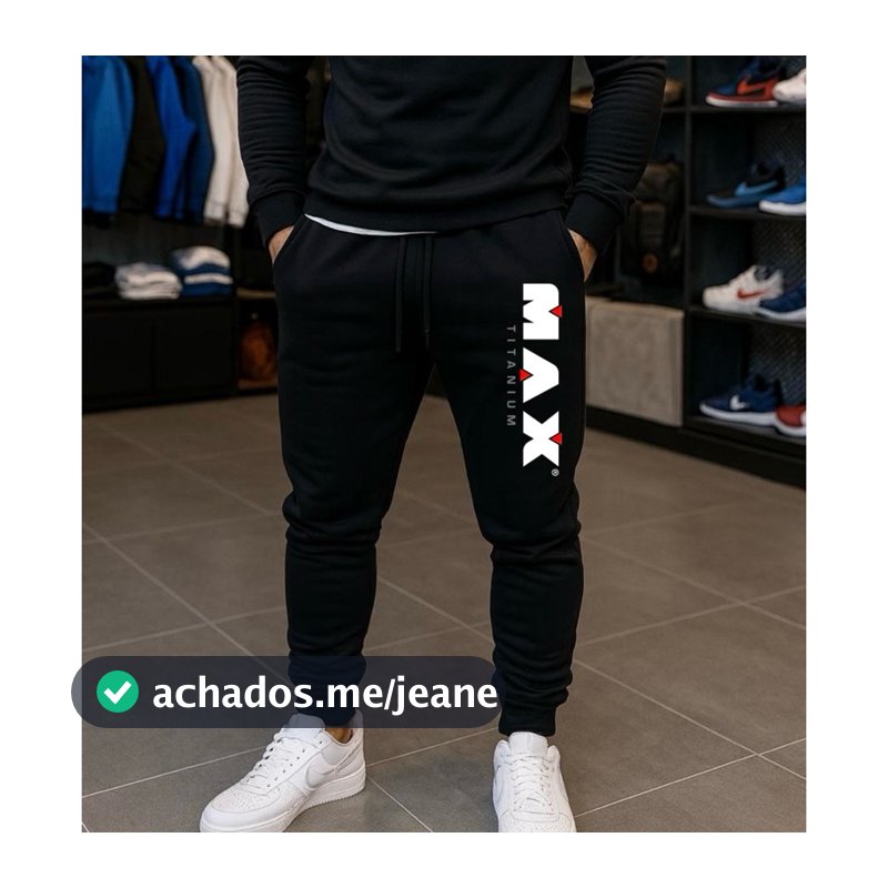 Calça Moletom Flanelado Unissex Confortável Estilo Jogger Casual MAX TITANIUM esportiva Softwear lançamento Envio rápido