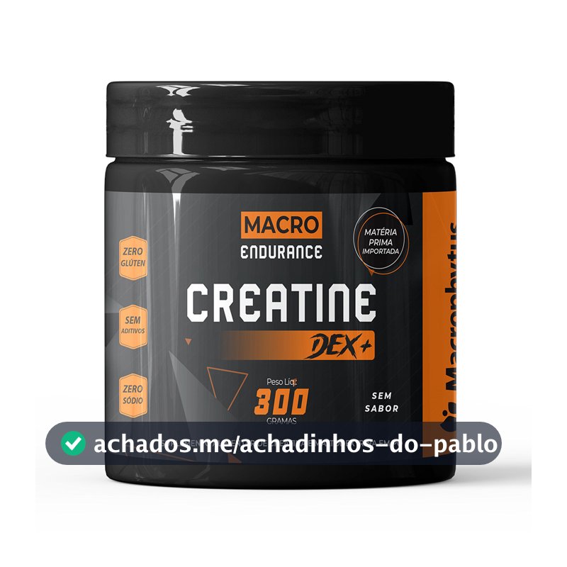 Creatina Dex+ Macrophytus 300g Monihidratada em Pó - Ganho de Força e Massa Muscular