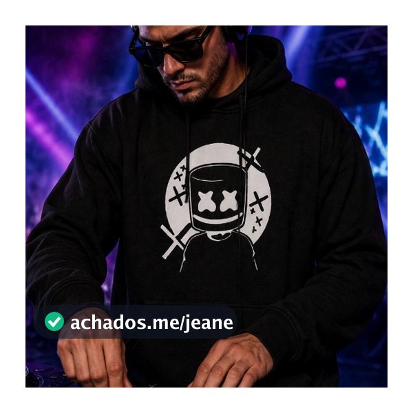 Moletom 1Peça  DJ Marshmallow Unissex Boneco Blusa de Frio Casaco Novidade Blusa De Frio Abrigo