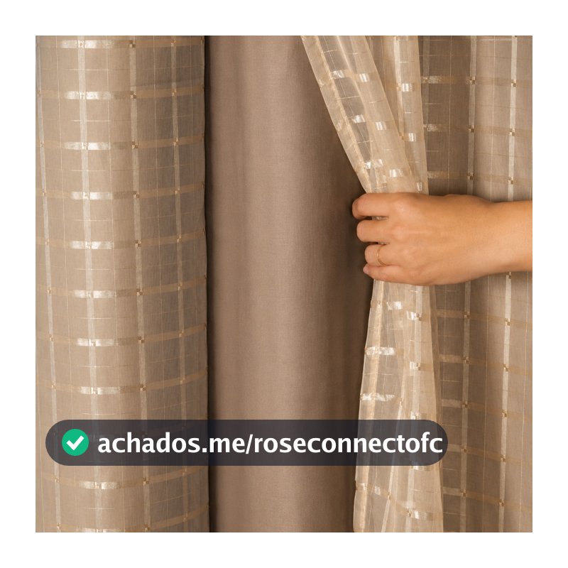 Cortina Blackout PVC Voil Xadrez 1,40 × 1,70 / 2,00 X 1,40