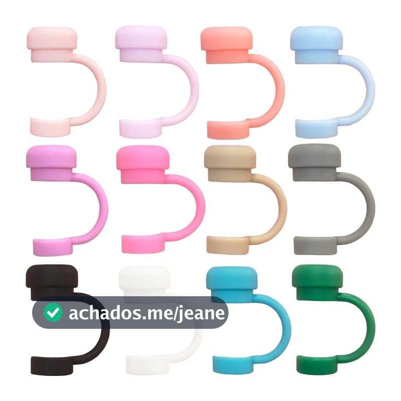 1 Peça Em Forma De Cogumelo E Coelho 10mm Capa De Palha Stanley Compatível30 40 Onças Capas De silicone Reutilizáveis Ta