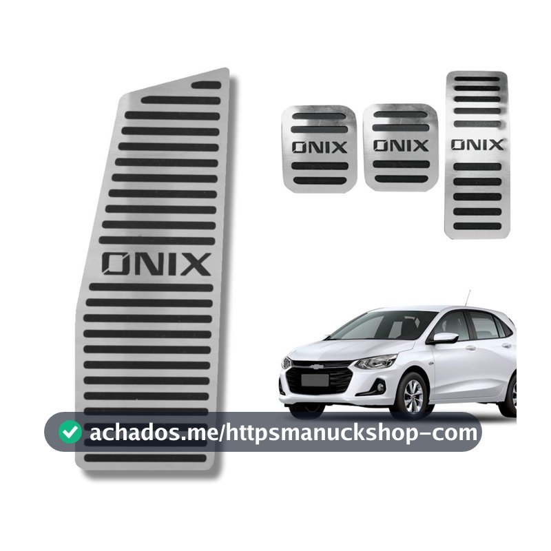 Kit Descanso De Pé + Pedaleira Aço Inox Chevrolet Onix Manual