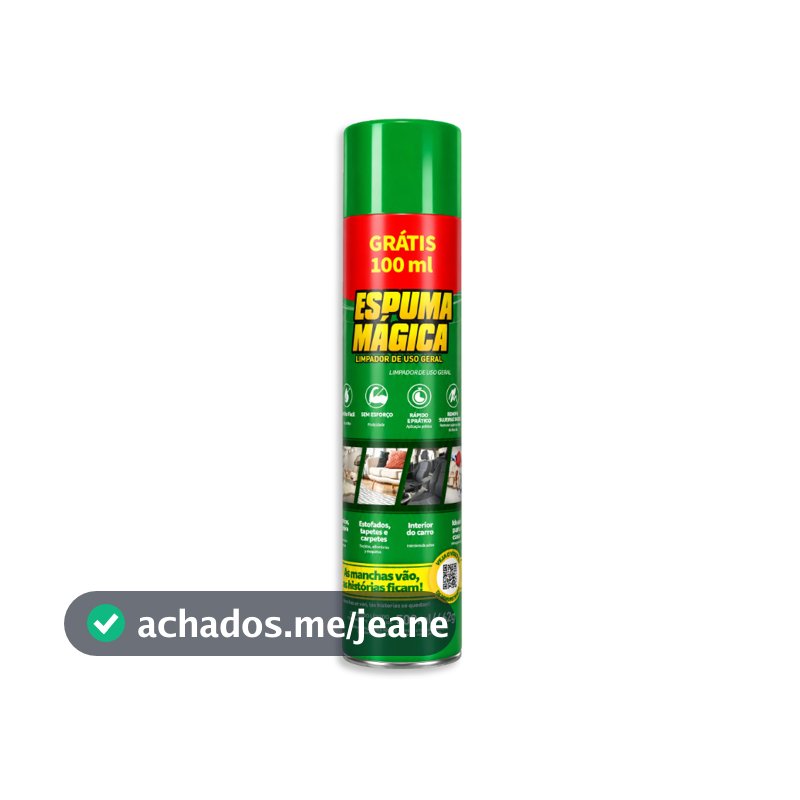 Espuma Mágica – Multiuso – Para Limpeza Geral – Ação Imediata – Spray Aerossol 500ml