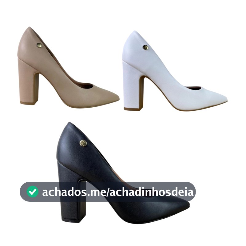 Sapato Scarpin Feminino Vizzano Salto Alto Grosso