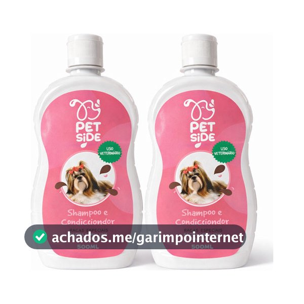 Kit Shampoo & Condicionador Para Cães Shitzu Lhasa Apso Maltês Pelos Longos Pelagem