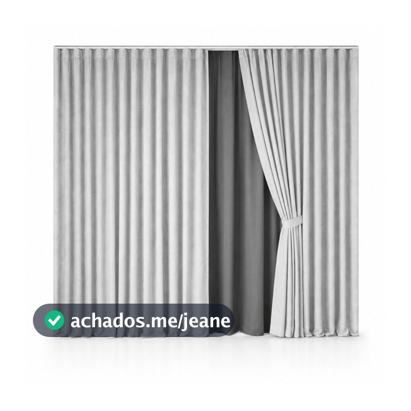 Cortina Linho Gaze com Blackout 5m para Trilho Suíço Duplo