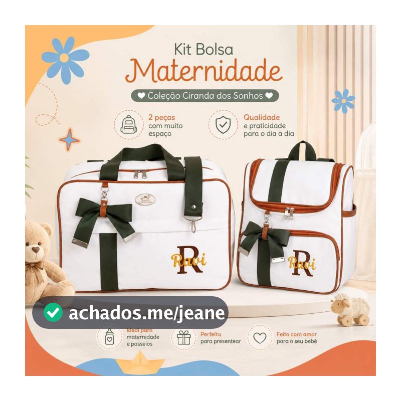 Kit maternidade Personalizado 2 peças menino | Coleção Ciranda dos Sonhos