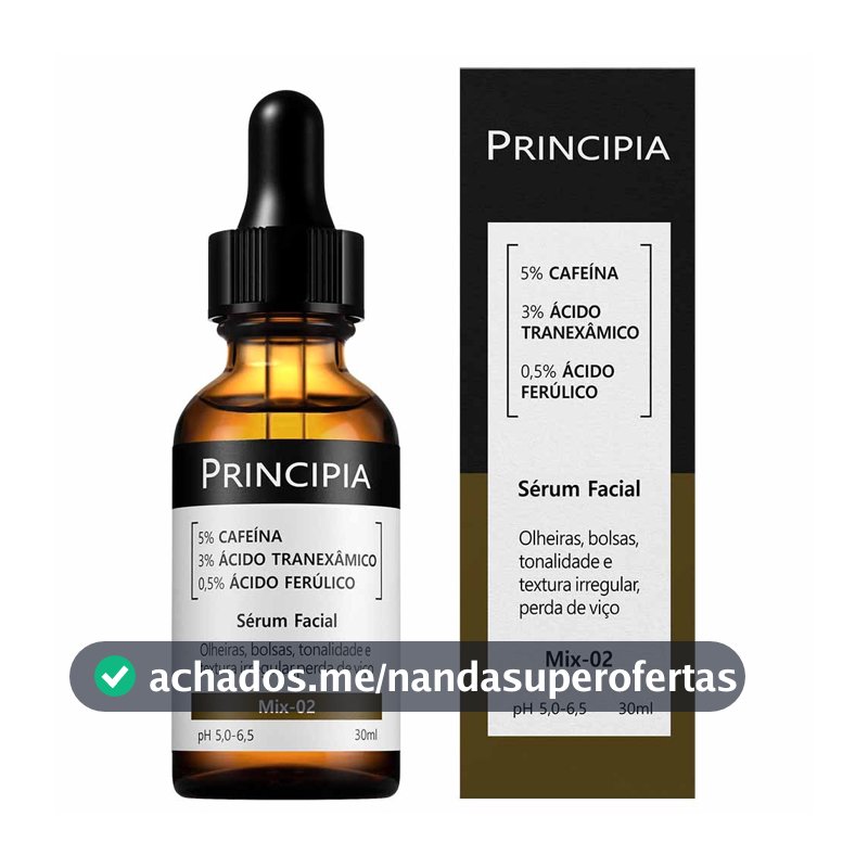 Sérum Principia Mix-02 (5% Cafeína + 3% Tranexâmico + Ferúlico)