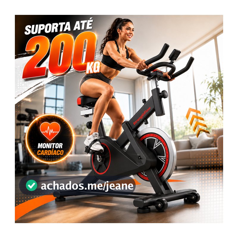 🔥Bicicleta Bike Ergometrica Spinning Detecção De Frequência Cardíaca Academia Fitness Profissional 200kg