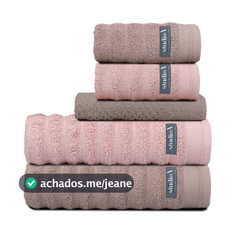 Jogo/Kit 5 Toalhas (2 Banho/2 Rosto/1 Piso) Super Luxo Macia Felpuda Premium Alta Absorção 100% Algodão