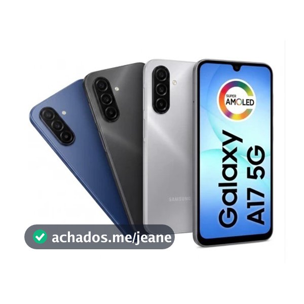 Celular Samsung Galaxy A17 5G com IA, 256GB, 8GB RAM, NFC, IP54, 50MP, Tela de 6.7"