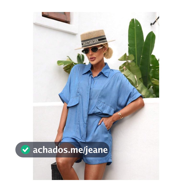 Conjunto Camisa Oversized e Shorts com Bolsos: Estilo Descontraído e Moderno