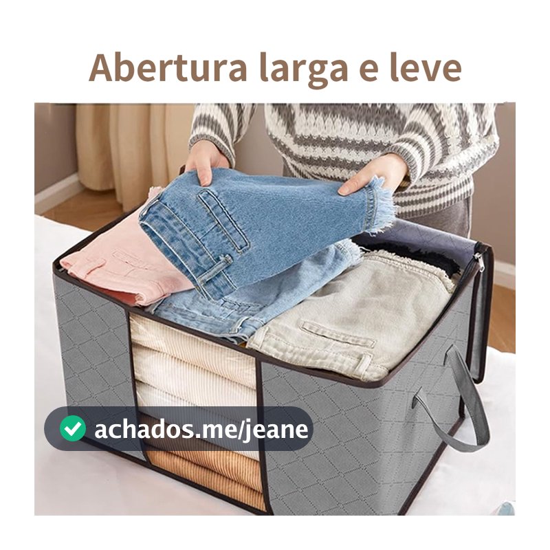 Saco Organizador para Cobertor Caixa Organizadora Casaco Guarda Roupa Grande Caixa de Roupas Anti-Poeira Umidade Armário