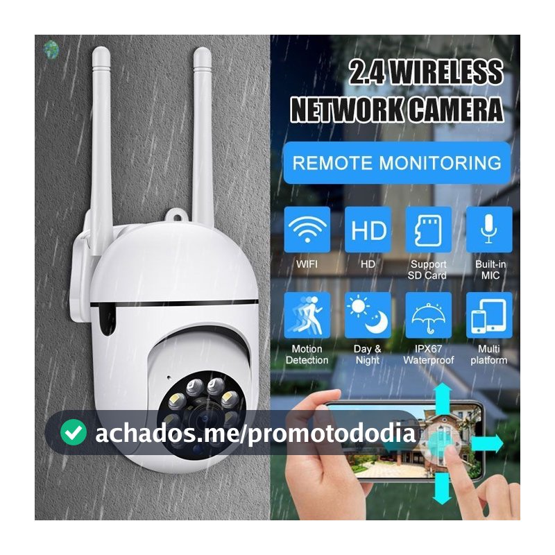 Câmera De Rede Sem Fio À Prova D'água 1080P Com Wi-Fi De Visão Noturna Infravermelha Amplamente Utilizada Para Segurança